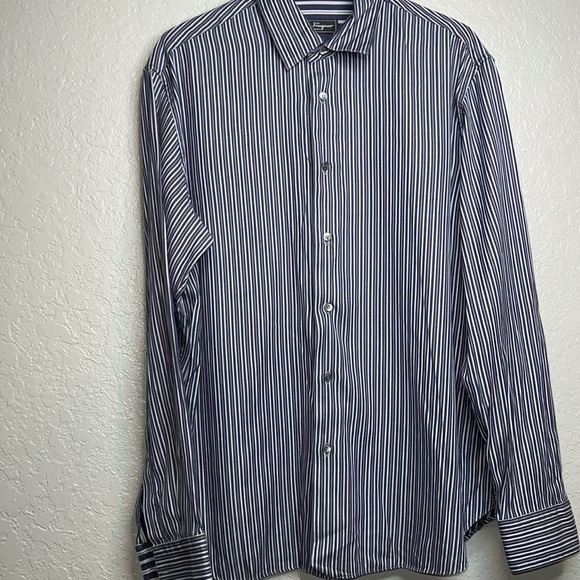 Salvatore Ferragamo Long Sleeve Striped Polo Shirt - Picture 2 of 11